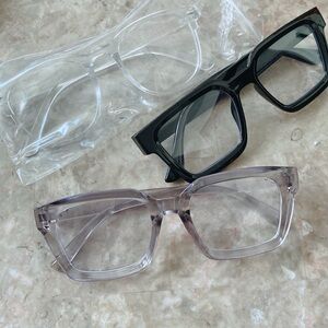 3 pairs personality glasses- non prescription-